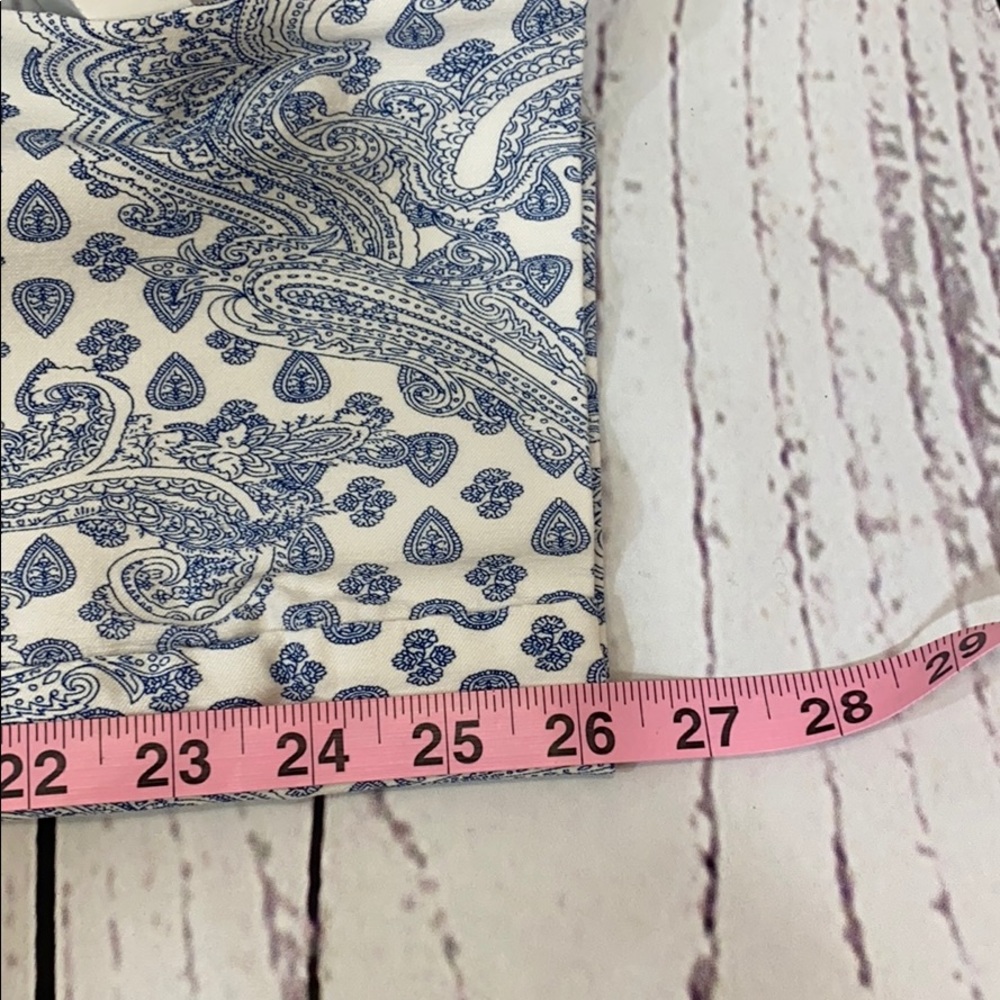 Blue and white paisley pull on pant - Picture 3 of 6